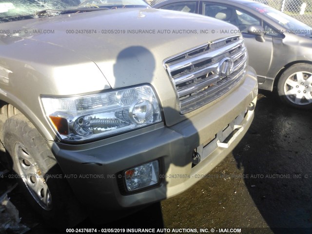 5N3AA08C34N808550 - 2004 INFINITI QX56 GOLD photo 6