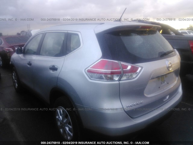 JN8AT2MT7GW009978 - 2016 NISSAN ROGUE S/SL/SV SILVER photo 3