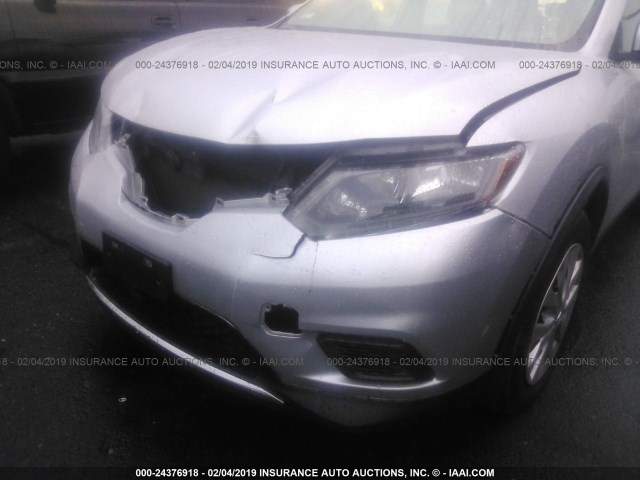 JN8AT2MT7GW009978 - 2016 NISSAN ROGUE S/SL/SV SILVER photo 6