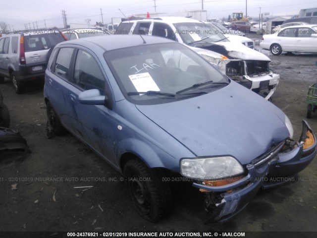 KL1TD66667B762853 - 2007 CHEVROLET AVEO LS BLUE photo 1