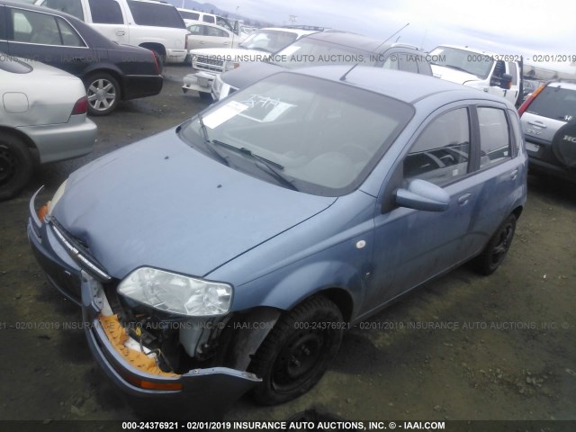 KL1TD66667B762853 - 2007 CHEVROLET AVEO LS BLUE photo 2