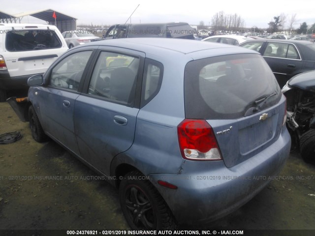 KL1TD66667B762853 - 2007 CHEVROLET AVEO LS BLUE photo 3