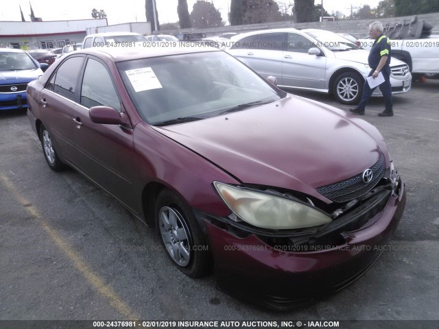 4T1BE30K92U004262 - 2002 TOYOTA CAMRY LE/XLE/SE MAROON photo 1