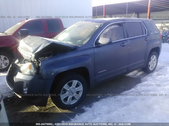 2GKFLREK9D6249642 - 2013 GMC TERRAIN SLE Dark Blue photo 2