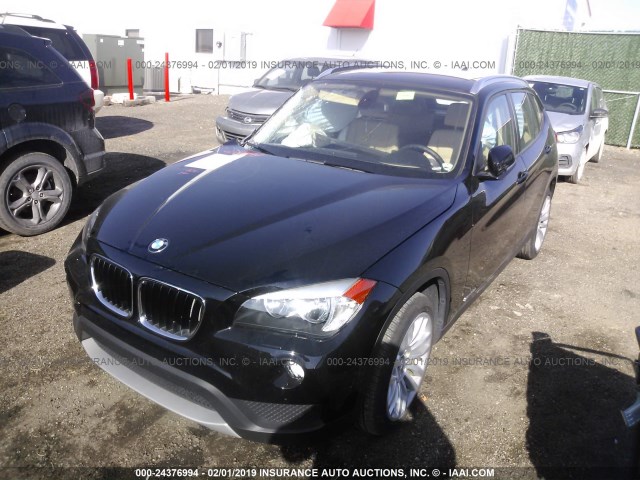WBAVM1C51DVW44975 - 2013 BMW X1 SDRIVE28I BLACK photo 2