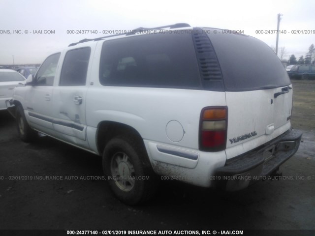 3GKFK16T72G265111 - 2002 GMC YUKON XL K1500 WHITE photo 3