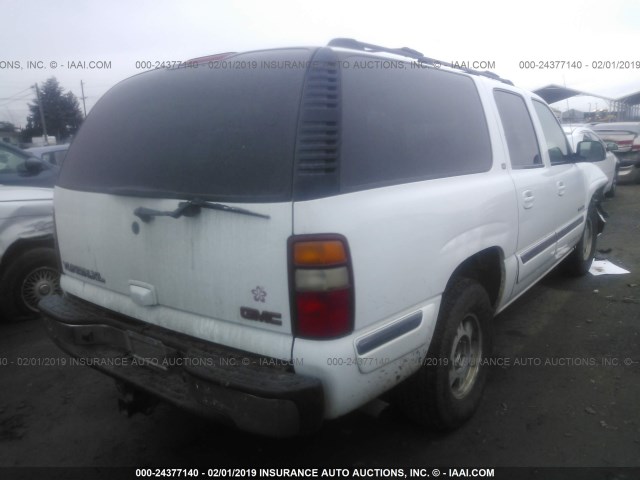 3GKFK16T72G265111 - 2002 GMC YUKON XL K1500 WHITE photo 4