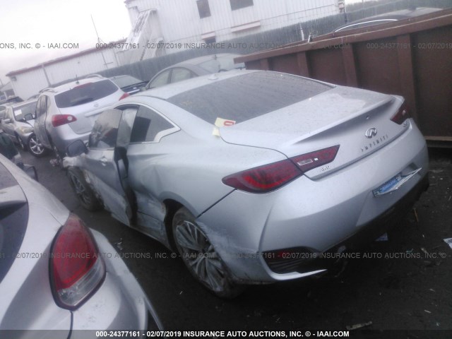 JN1EV7EL2HM551329 - 2017 INFINITI Q60 PREMIUM/SPORT SILVER photo 3