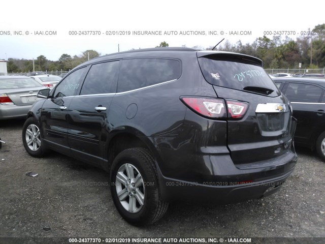 1GNKRHKD0EJ121536 - 2014 CHEVROLET TRAVERSE LT BLACK photo 3