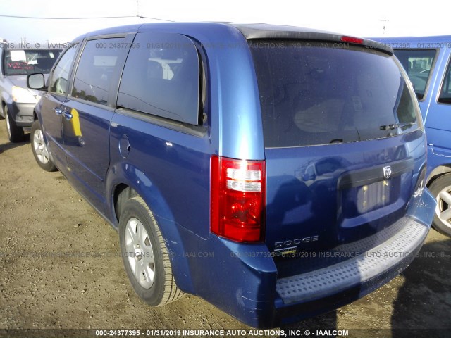 2D4RN4DE9AR497095 - 2010 DODGE GRAND CARAVAN SE BLUE photo 3