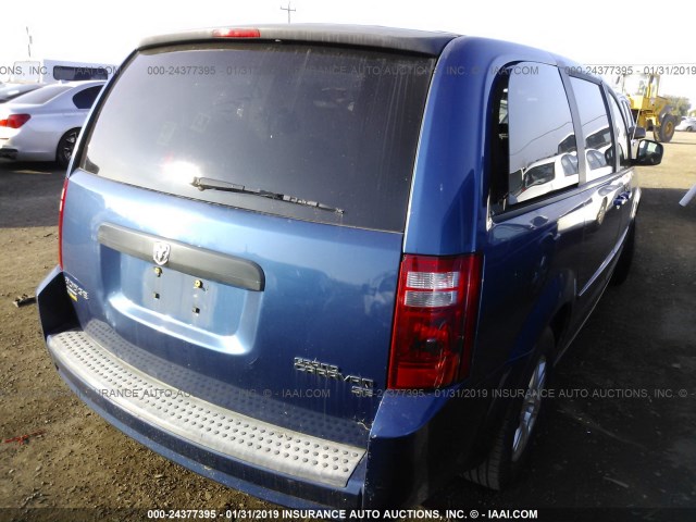 2D4RN4DE9AR497095 - 2010 DODGE GRAND CARAVAN SE BLUE photo 4