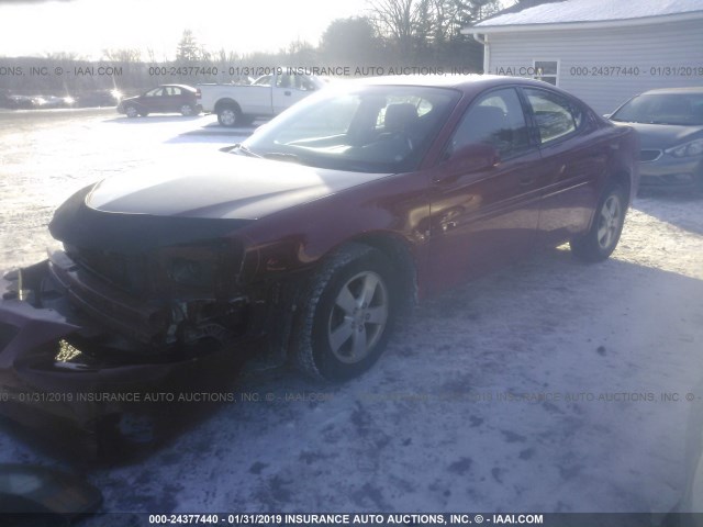 2G2WP552181140561 - 2008 PONTIAC GRAND PRIX RED photo 2