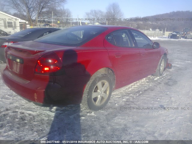 2G2WP552181140561 - 2008 PONTIAC GRAND PRIX RED photo 4