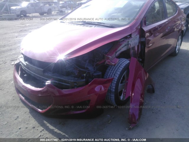 KMHDH4AE7DU944237 - 2013 HYUNDAI ELANTRA GLS/LIMITED RED photo 6