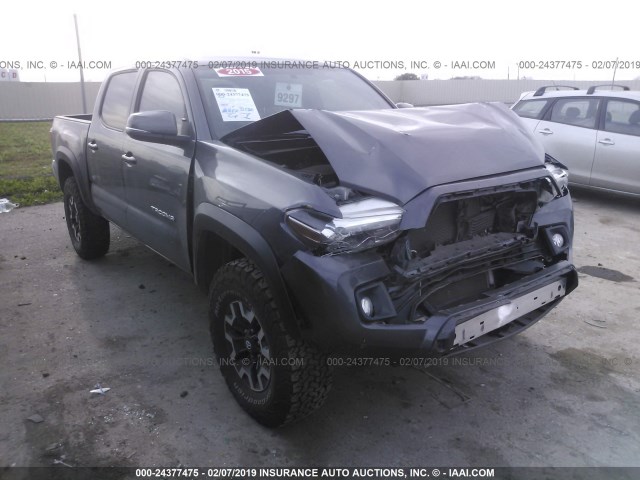 5TFCZ5AN9HX064356 - 2017 TOYOTA TACOMA DBL CAB/SR/TRDSPT/OR/PRO GRAY photo 1