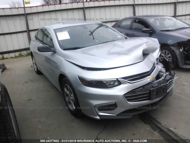 1G1ZB5ST8JF147437 - 2018 CHEVROLET MALIBU LS SILVER photo 1