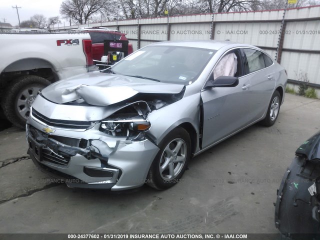 1G1ZB5ST8JF147437 - 2018 CHEVROLET MALIBU LS SILVER photo 2
