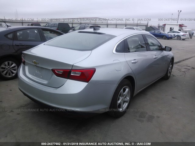 1G1ZB5ST8JF147437 - 2018 CHEVROLET MALIBU LS SILVER photo 4