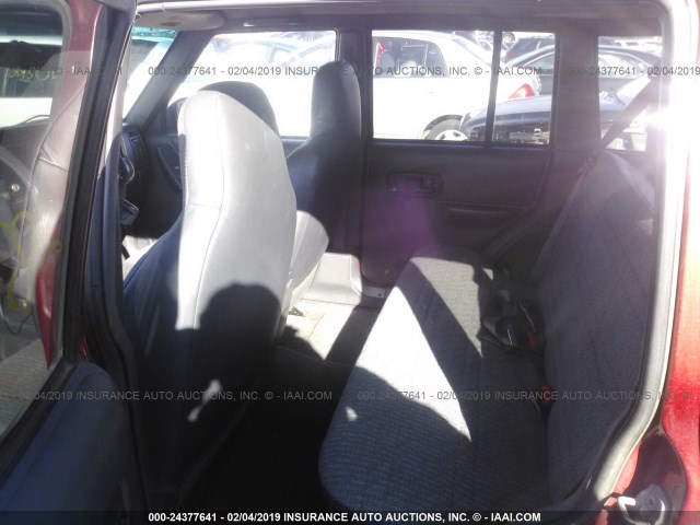 1J4FF68S6XL632120 - 1999 JEEP CHEROKEE SPORT/CLASSIC წითელი ფოტო 8