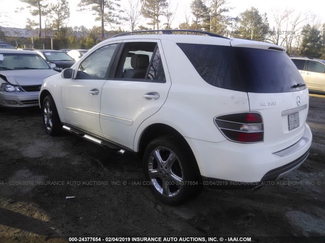 4JGBB86E66A122431 - 2006 MERCEDES-BENZ ML 350 WHITE photo 3