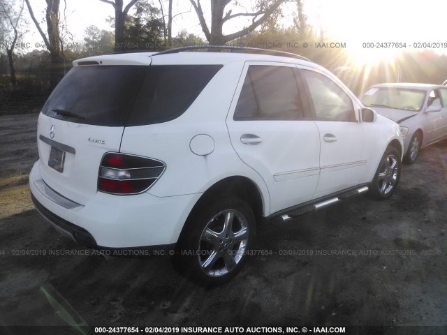 4JGBB86E66A122431 - 2006 MERCEDES-BENZ ML 350 WHITE photo 4