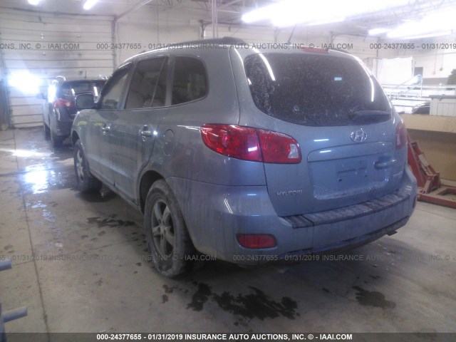 5NMSG73D48H147980 - 2008 HYUNDAI SANTA FE GLS GRAY photo 3