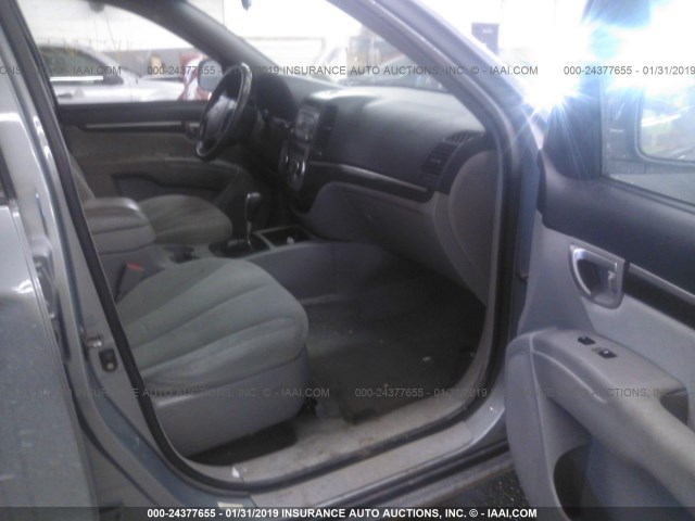 5NMSG73D48H147980 - 2008 HYUNDAI SANTA FE GLS GRAY photo 5