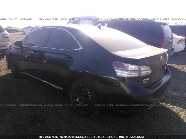 JTHBB1BA2A2011150 - 2010 LEXUS HS 250H BLACK photo 3