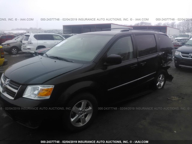 2D4RN5DX7AR124581 - 2010 DODGE GRAND CARAVAN SXT BLACK photo 2