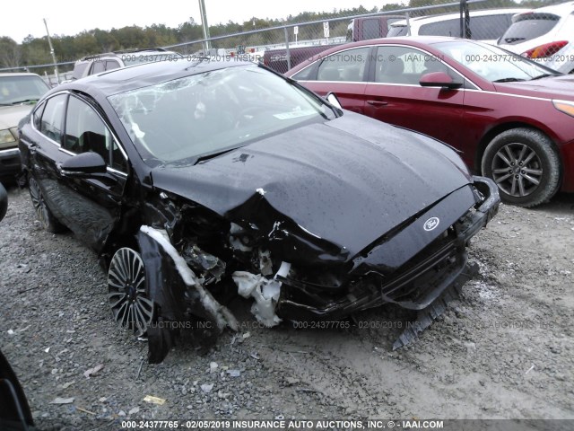 3FA6P0RU7HR356829 - 2017 FORD FUSION TITANIUM HEV BLACK photo 1