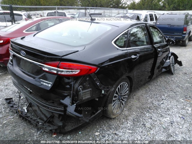 3FA6P0RU7HR356829 - 2017 FORD FUSION TITANIUM HEV BLACK photo 4