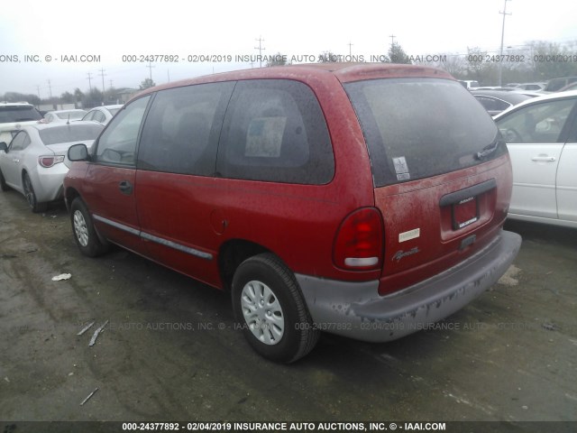 2P4FP25B1WR614979 - 1998 PLYMOUTH VOYAGER RED photo 3