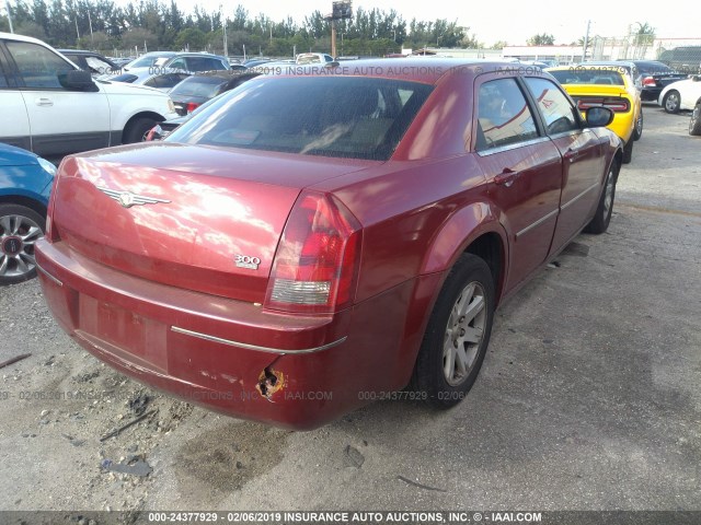 2C3KA53G87H895906 - 2007 CHRYSLER 300 TOURING RED photo 4