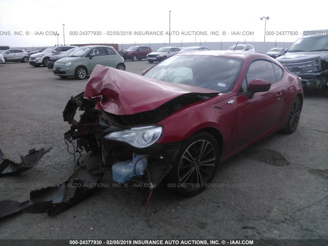 JF1ZNAA18D1721128 - 2013 TOYOTA SCION FR-S RED photo 2