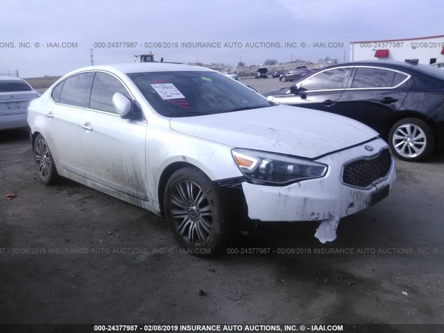 KNALN4D76E5148108 - 2014 KIA CADENZA PREMIUM/LIMITED WHITE photo 1