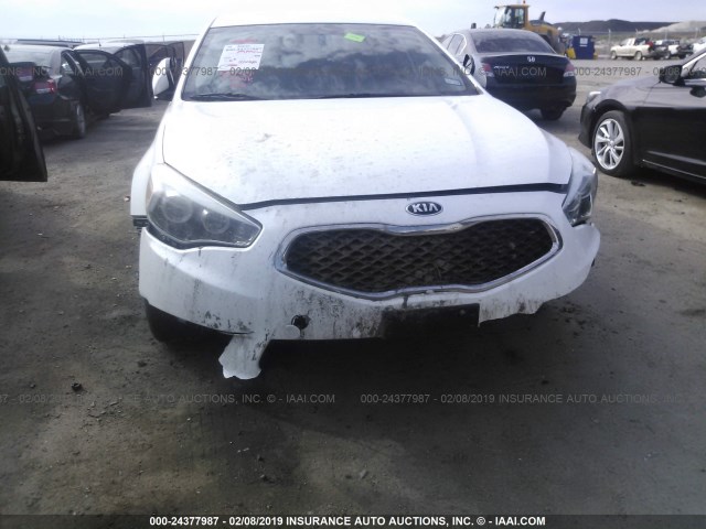 KNALN4D76E5148108 - 2014 KIA CADENZA PREMIUM/LIMITED WHITE photo 6