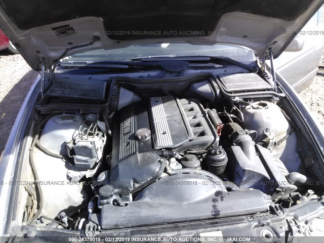 WBADT43432GY42658 - 2002 BMW 525 I AUTOMATIC GRAY photo 10