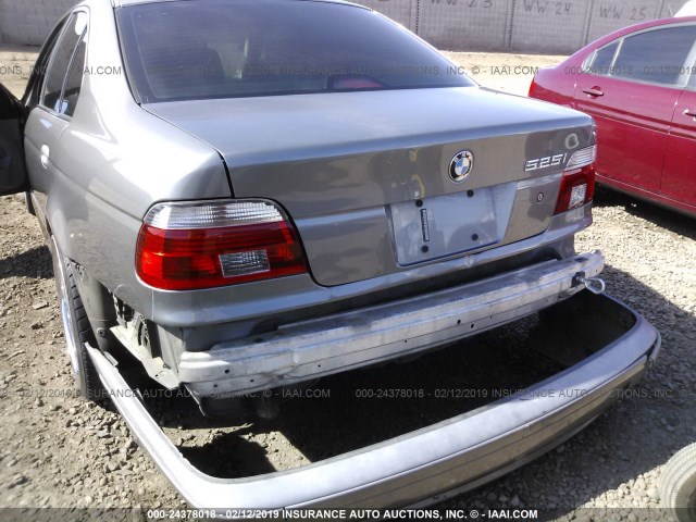 WBADT43432GY42658 - 2002 BMW 525 I AUTOMATIC GRAY photo 6