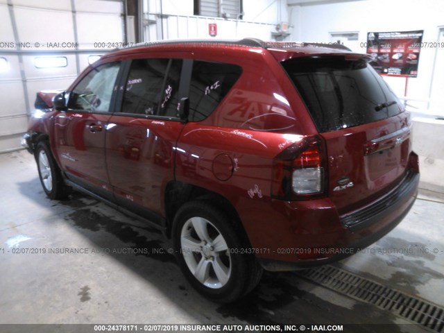 1C4NJDBB1HD114893 - 2017 JEEP COMPASS SPORT RED photo 3