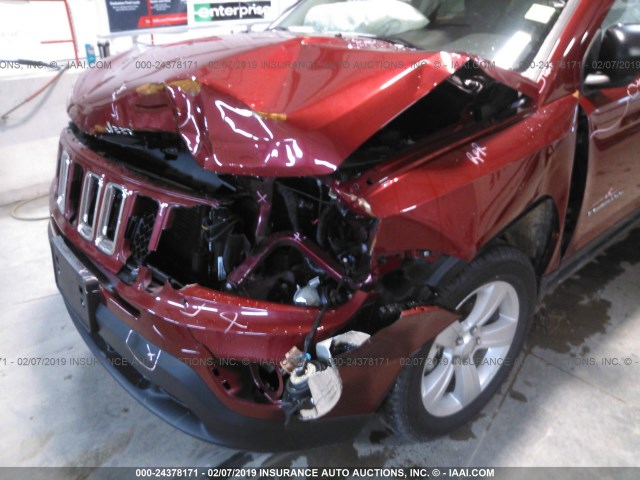 1C4NJDBB1HD114893 - 2017 JEEP COMPASS SPORT RED photo 6