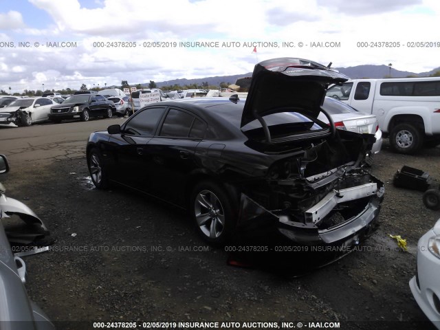 2C3CDXCT9GH114637 - 2016 DODGE CHARGER R/T BLACK photo 3