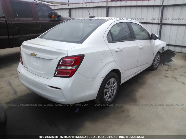 1G1JB5SH8H4128241 - 2017 CHEVROLET SONIC LS WHITE photo 4