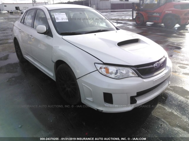 JF1GV7E63EG012704 - 2014 SUBARU IMPREZA WRX WHITE photo 1