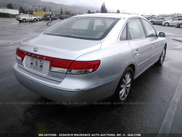 KMHFC46F77A164818 - 2007 HYUNDAI AZERA SE/LIMITED SILVER photo 4