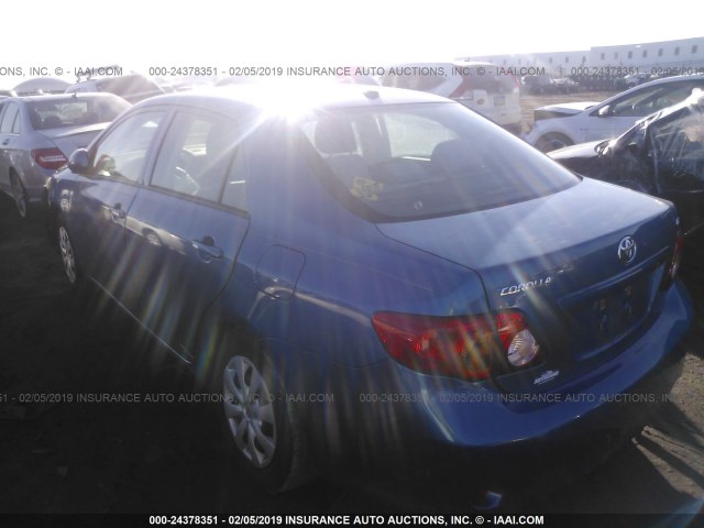 2T1BU4EEXAC271891 - 2010 TOYOTA COROLLA S/LE/XLE BLUE photo 3