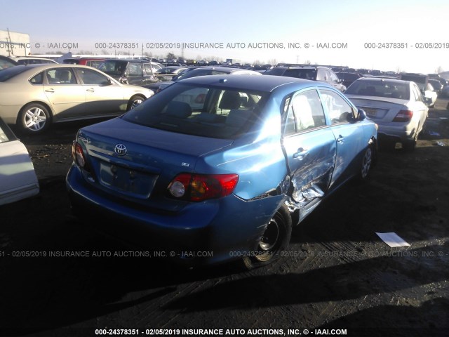 2T1BU4EEXAC271891 - 2010 TOYOTA COROLLA S/LE/XLE BLUE photo 4