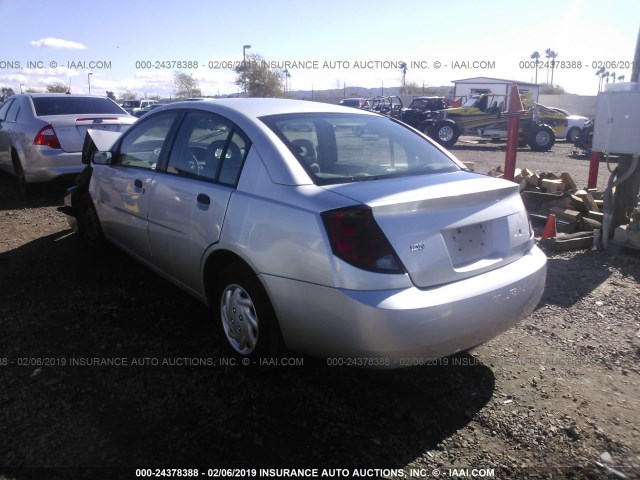 1G8AG52F63Z105795 - 2003 SATURN ION LEVEL 1 SILVER photo 3