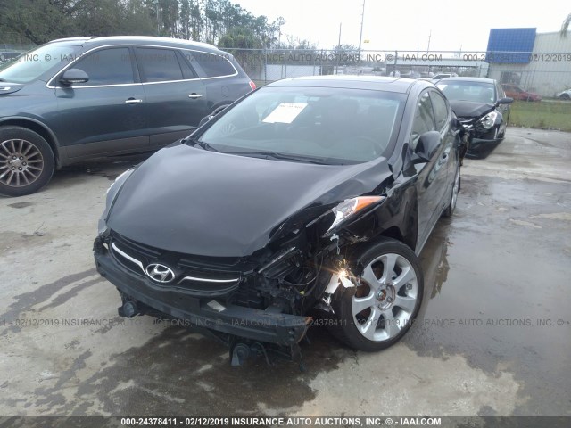 KMHDH4AE6CU270371 - 2012 HYUNDAI ELANTRA GLS/LIMITED BLACK photo 6