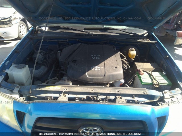 5TELU42N68Z584059 - 2008 TOYOTA TACOMA DOUBLE CAB 蓝色 照片 10