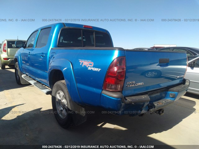 5TELU42N68Z584059 - 2008 TOYOTA TACOMA DOUBLE CAB 蓝色 照片 3